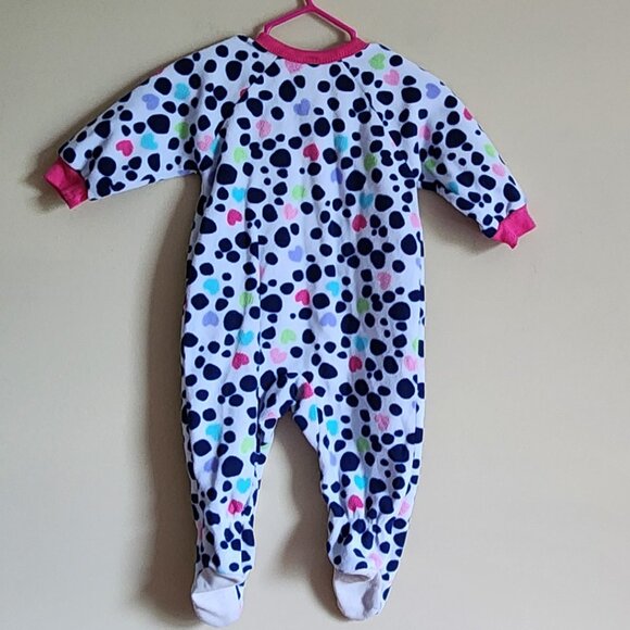 Gerber - Footed Sleeper With Polka Dots Size 6-9 Months - Picture 3 of 5